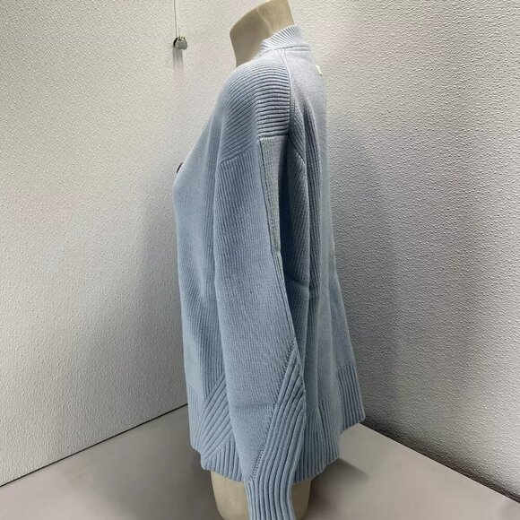 NEW APPARIS Womens Anderson Soft Ribbed Cardigan Sweater Size L Light Blue - Picture 9 of 13